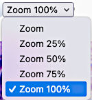 Zoom Dropdown